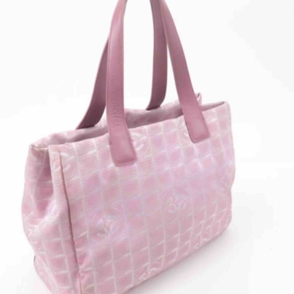 CHANEL Handbags - CHANEL Pink Checkered Tote Bag